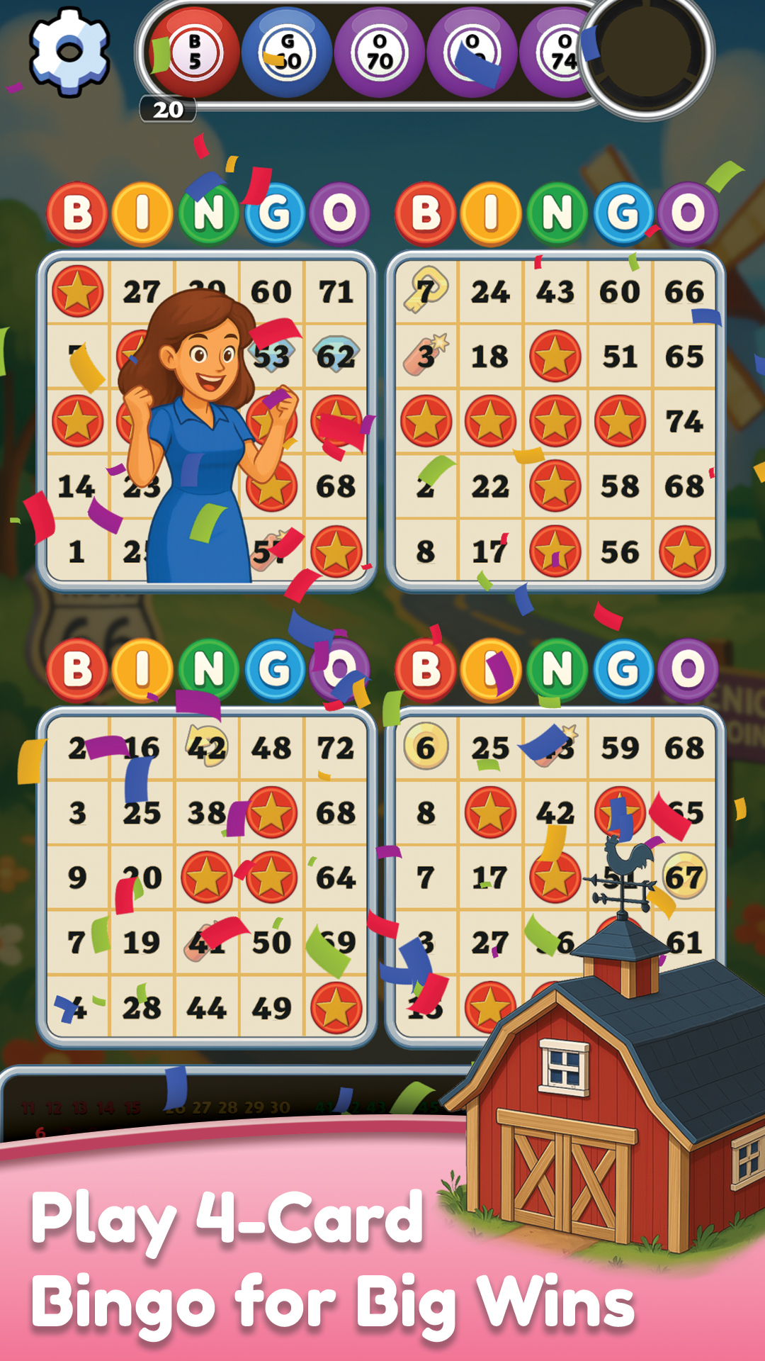 Bingo Games Match 3 Road Trip - match 3 puzzle board